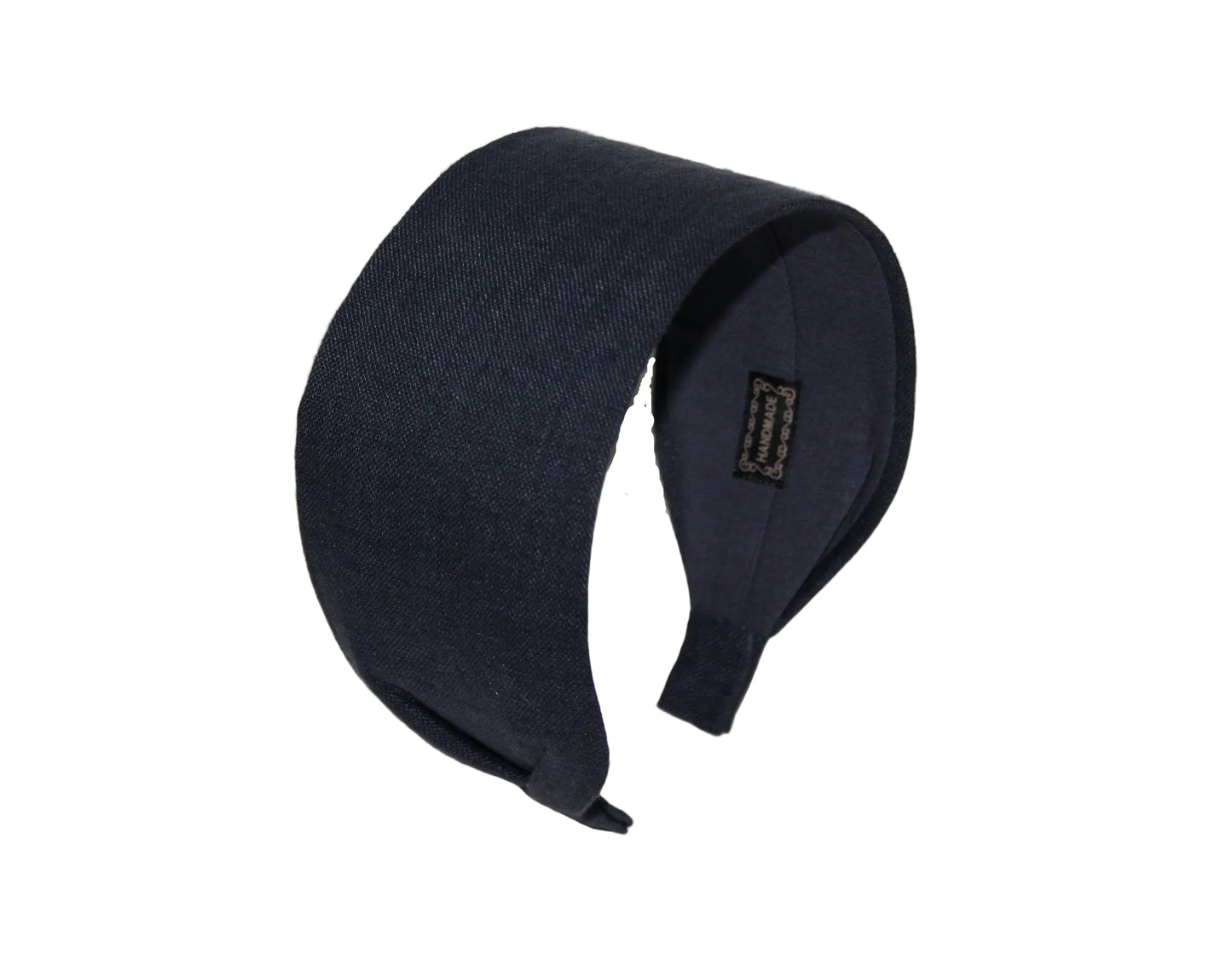 Linen headband women Dark Gray hairband scarf
