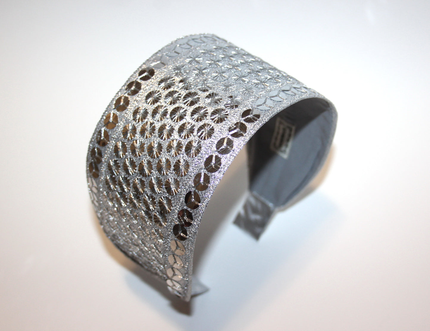 Silver wide headband 3"inch Sparkle sequin head scarf