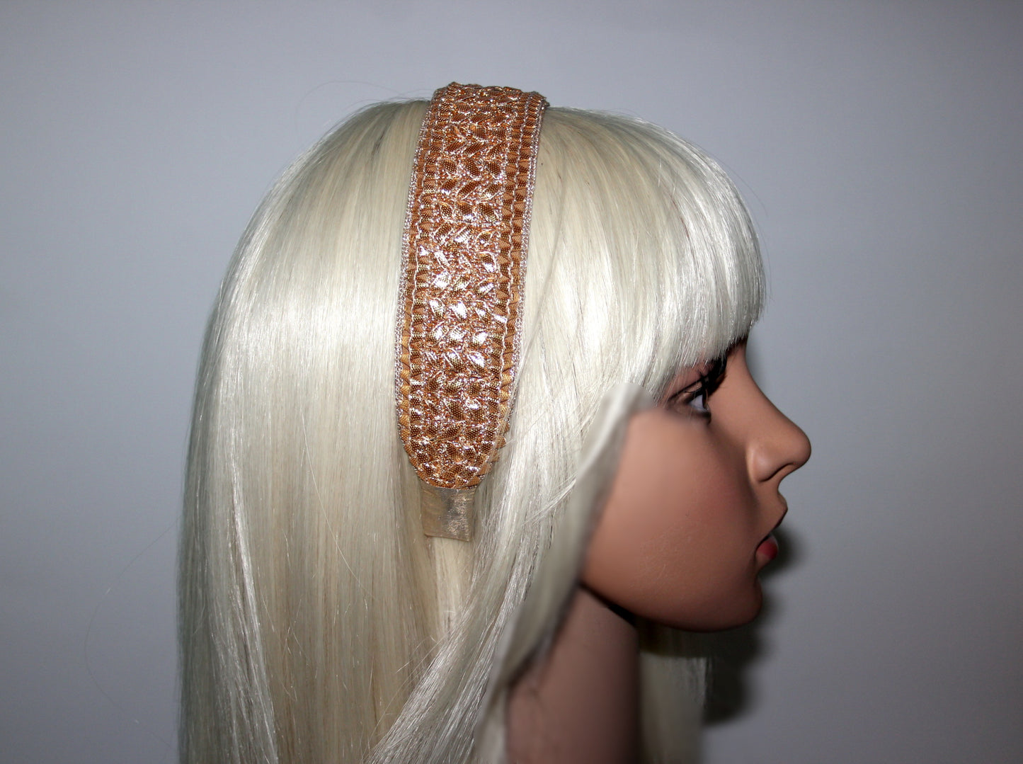Gold & Silver headbands for women Plastic free head scarf Sparkle hairband