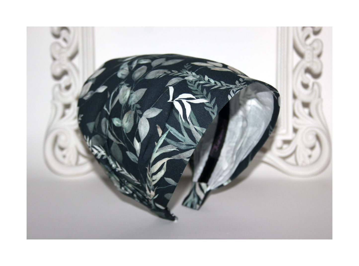 Headband bandana Petrol Blue cotton hippie head scarf, wide head covering