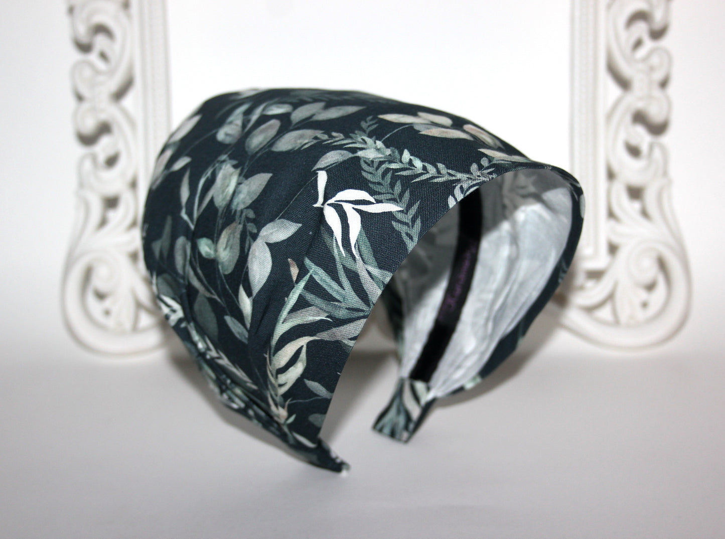 Headband bandana Petrol Blue cotton hippie head scarf, wide head covering
