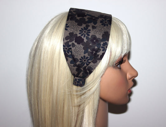 Boho headband Wide cotton hairbands for women, Elegant head scarf