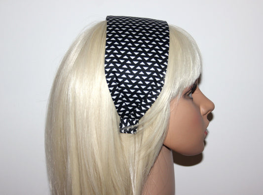 Black & White geometric print headband