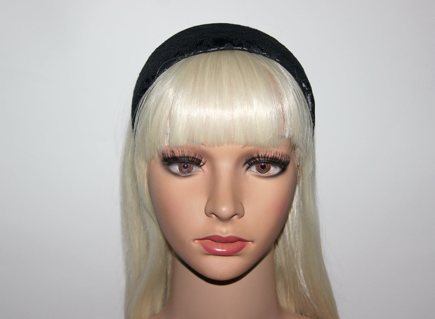 Black jacquard headband women Abstract pattern hairband, plastic free