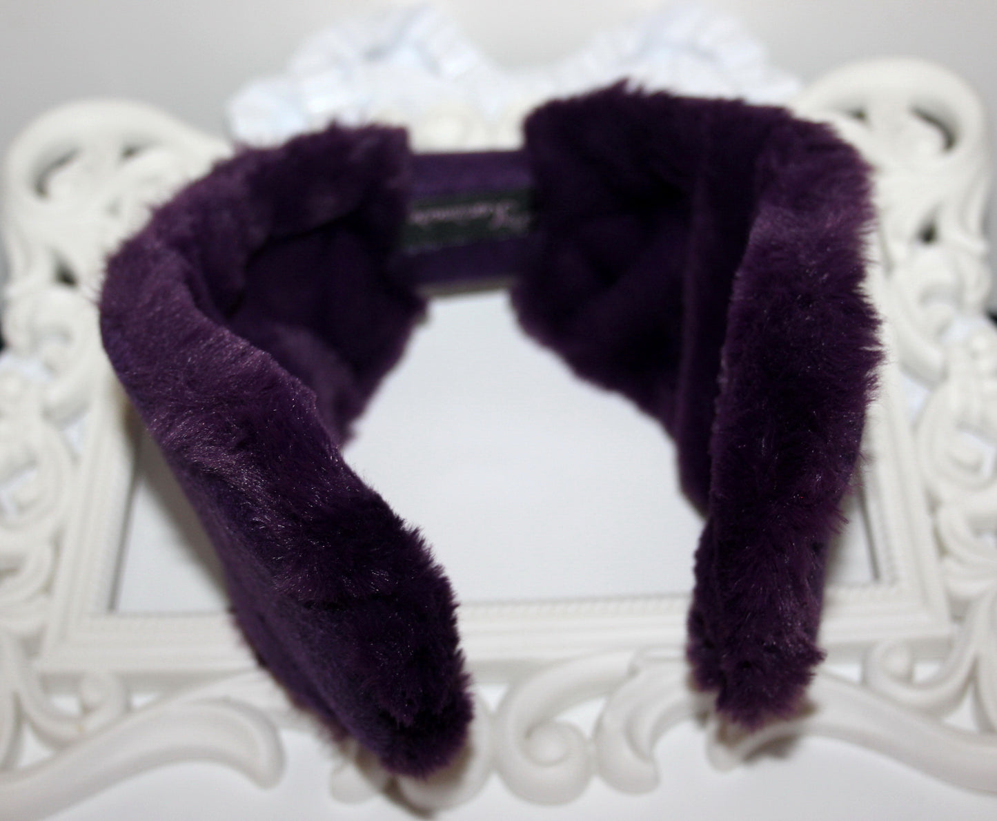 Dark Purple women earmuffs Faux fur skiing headphones Winter head accessories