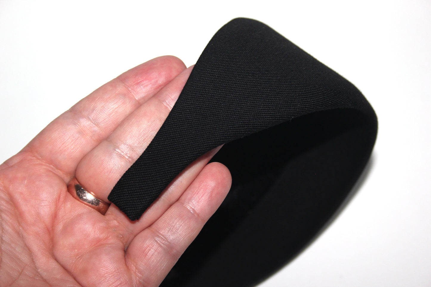 Black denim headband Cotton bull denim head scarf adjustable, plastic free