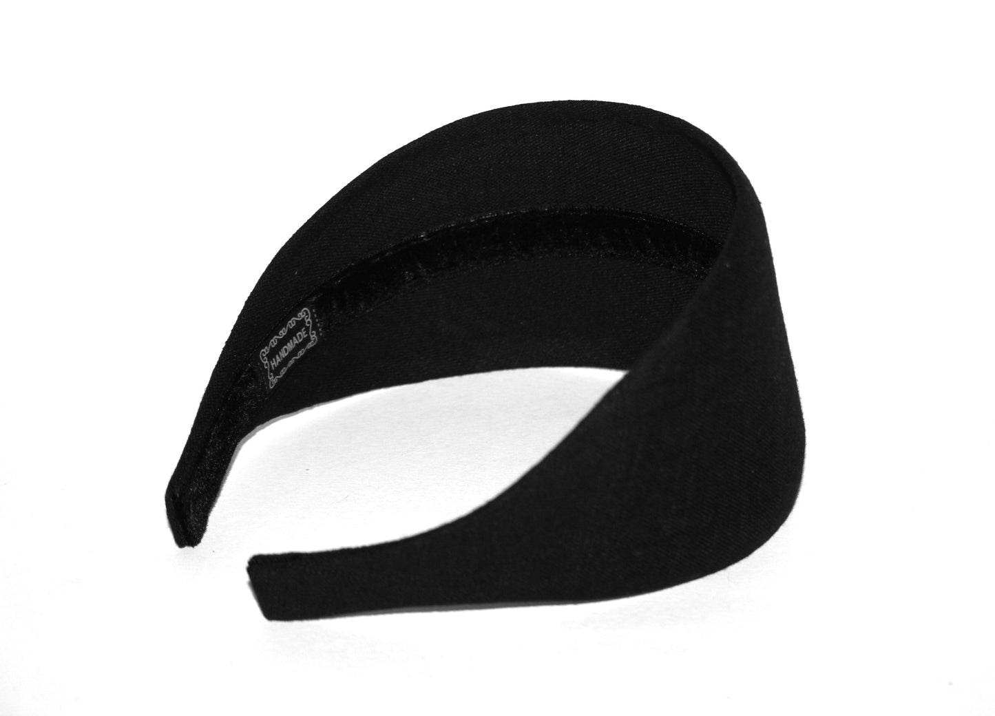 Black linen headband Women handmade hairband, adjustable, plastic free