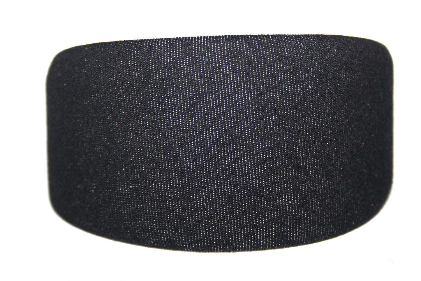 Denim cotton headband Black melange hairband, plastic free
