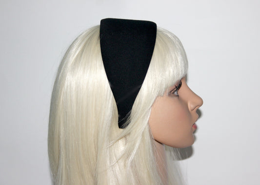 Black denim headband Cotton bull denim head scarf adjustable, plastic free