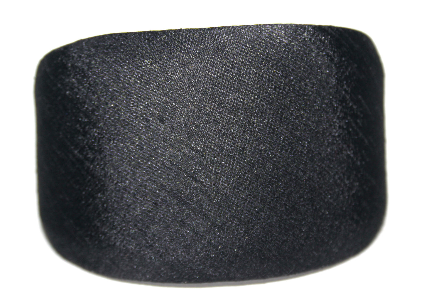 Black textured satin headband, Adjustable hairband for women, plastic free