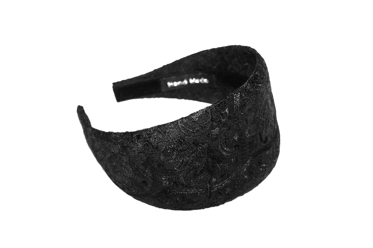 Embroidered headband Black women head scarf, plastic free