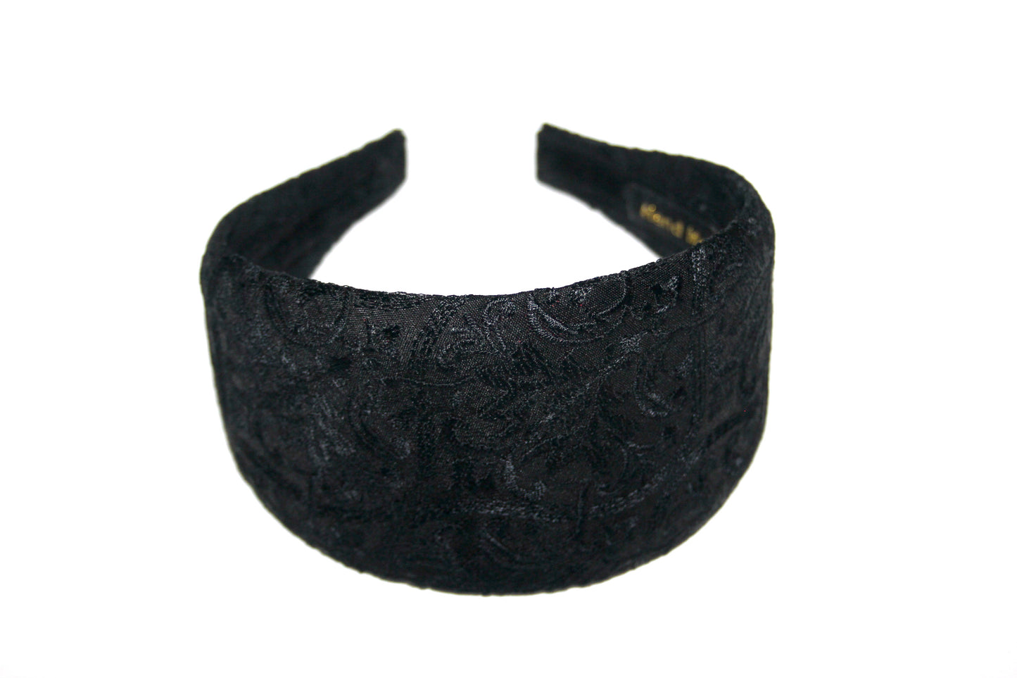 Embroidered headband Black women head scarf, plastic free