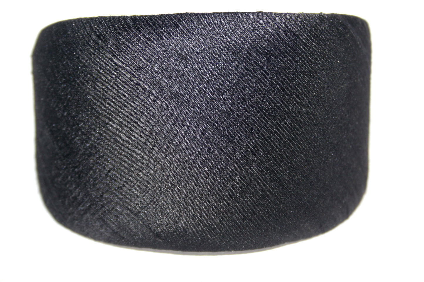 Black Raw Silk headband, Wide head cover Hair protection scarf, plastic free hairband