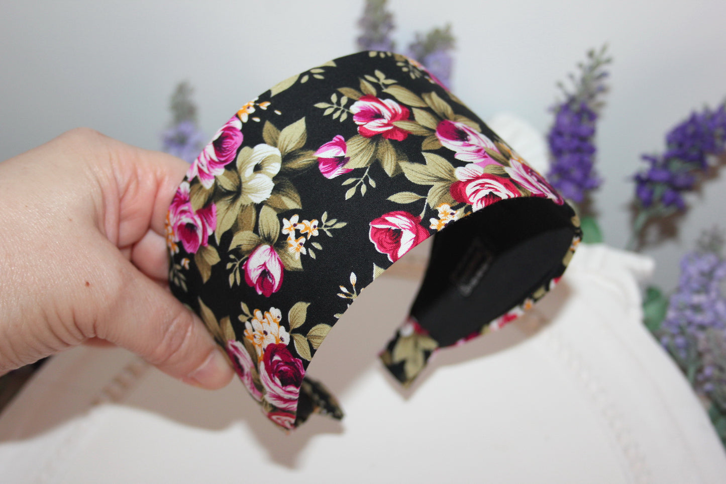 Floral cotton print headband women hair accessory