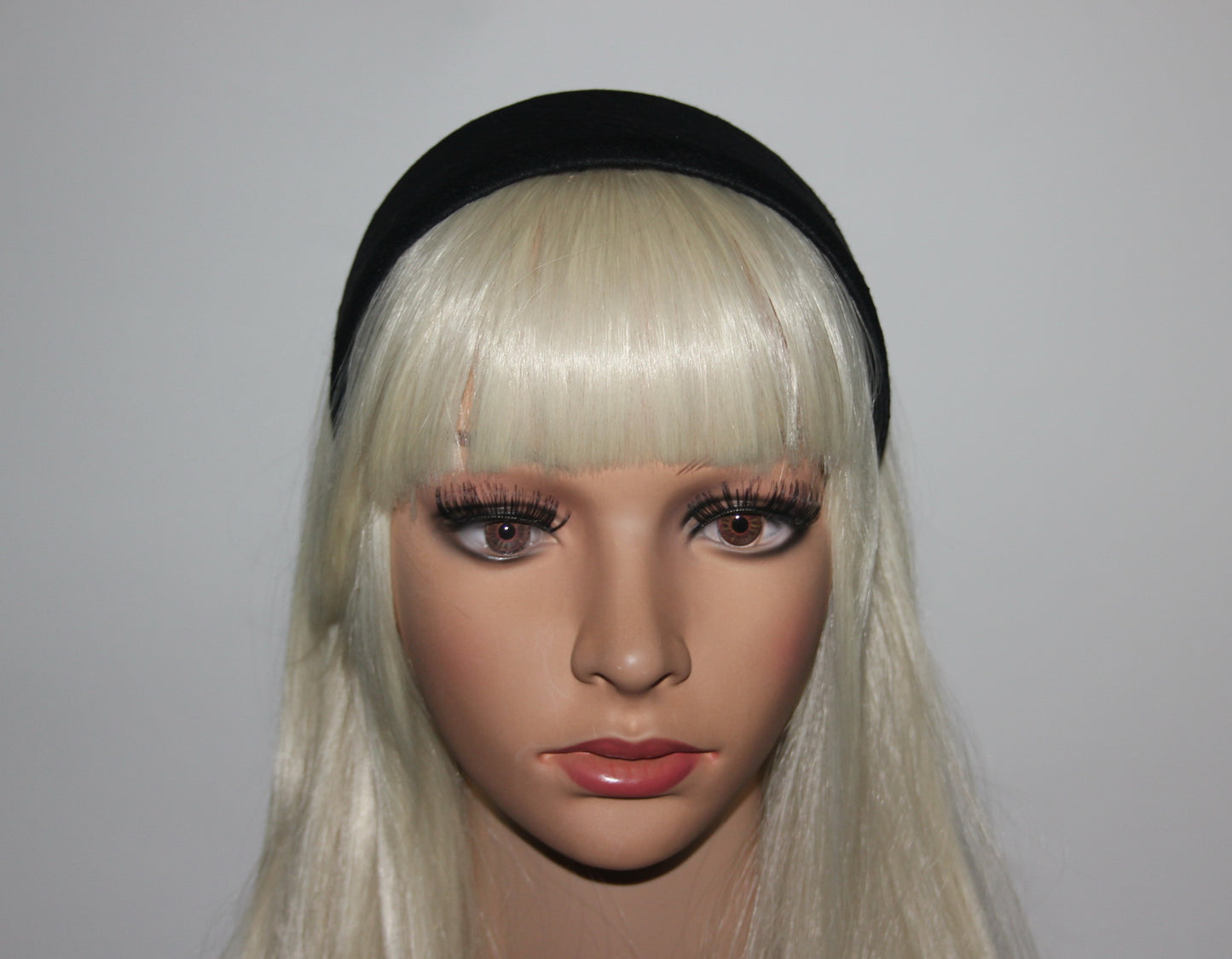 Black Raw Silk headband, Wide head cover Hair protection scarf, plastic free hairband