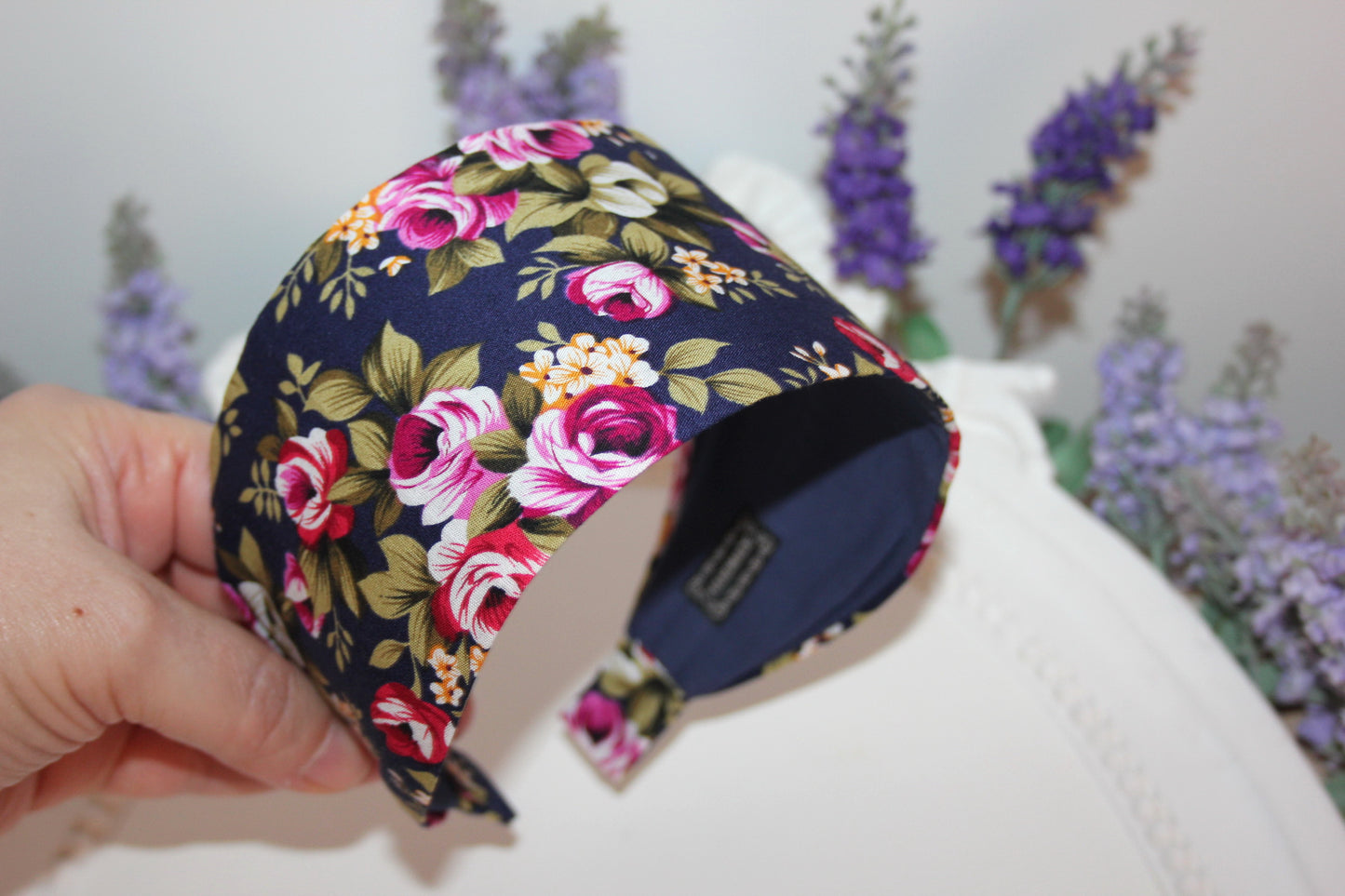 Floral cotton print headband women hair accessory
