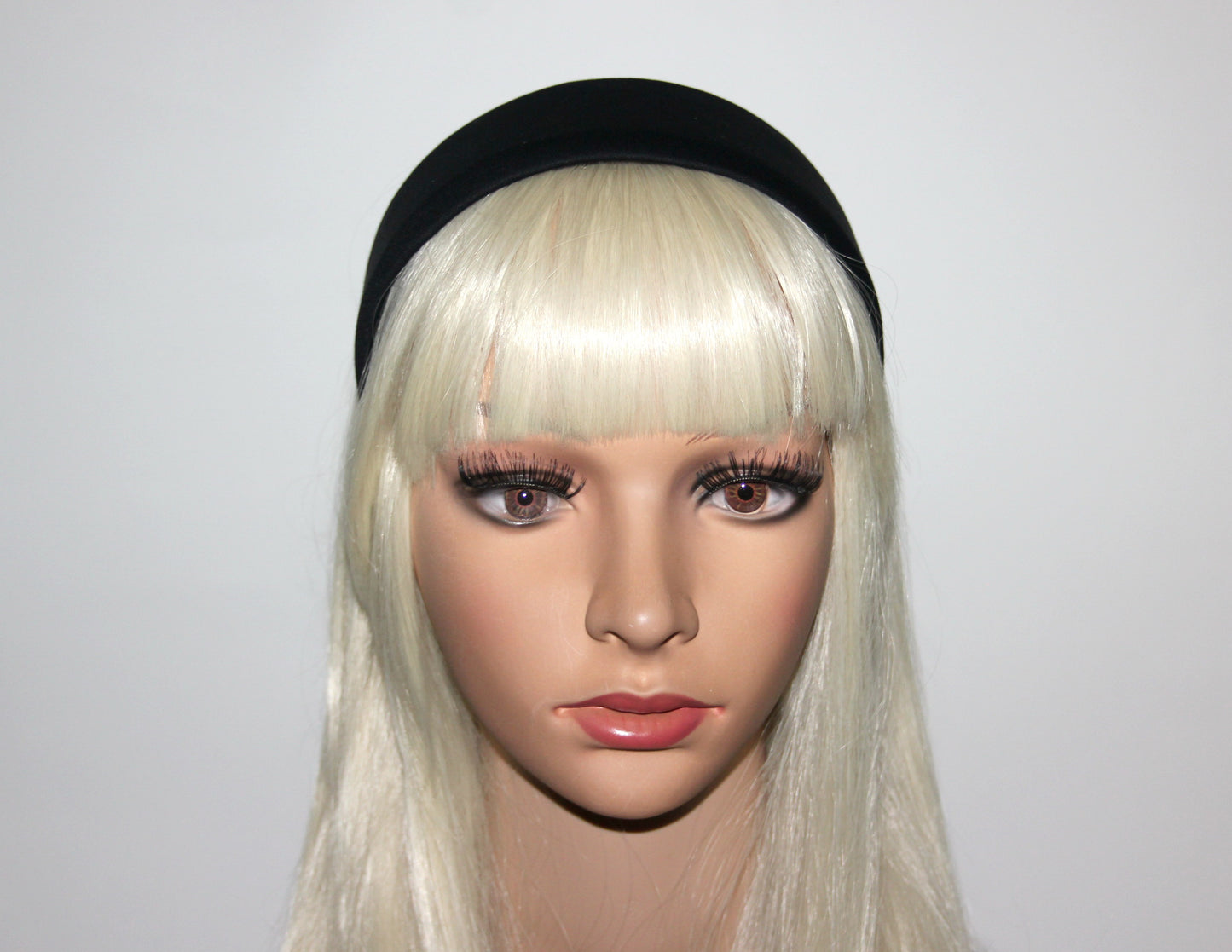 Black cotton/viscose headband, plastic free