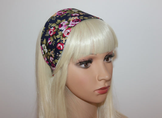Floral cotton print headband women hair accessory