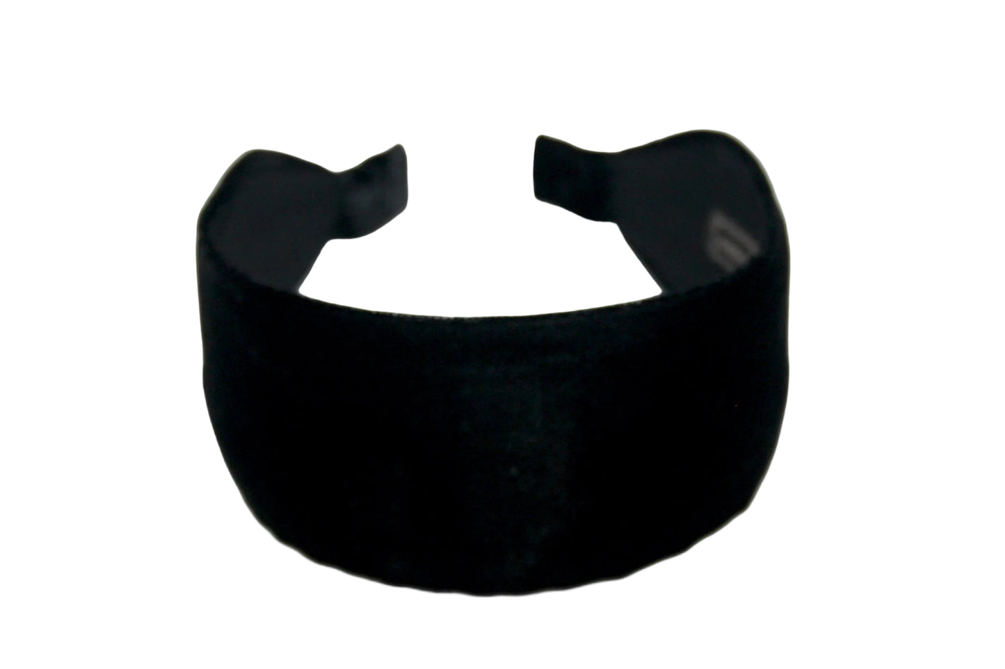 Black poly silk velvet flat headband Handmade women hairband