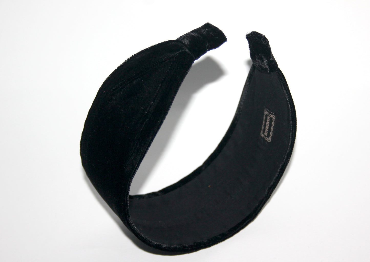 Black velvet flat headband Handmade women hairband