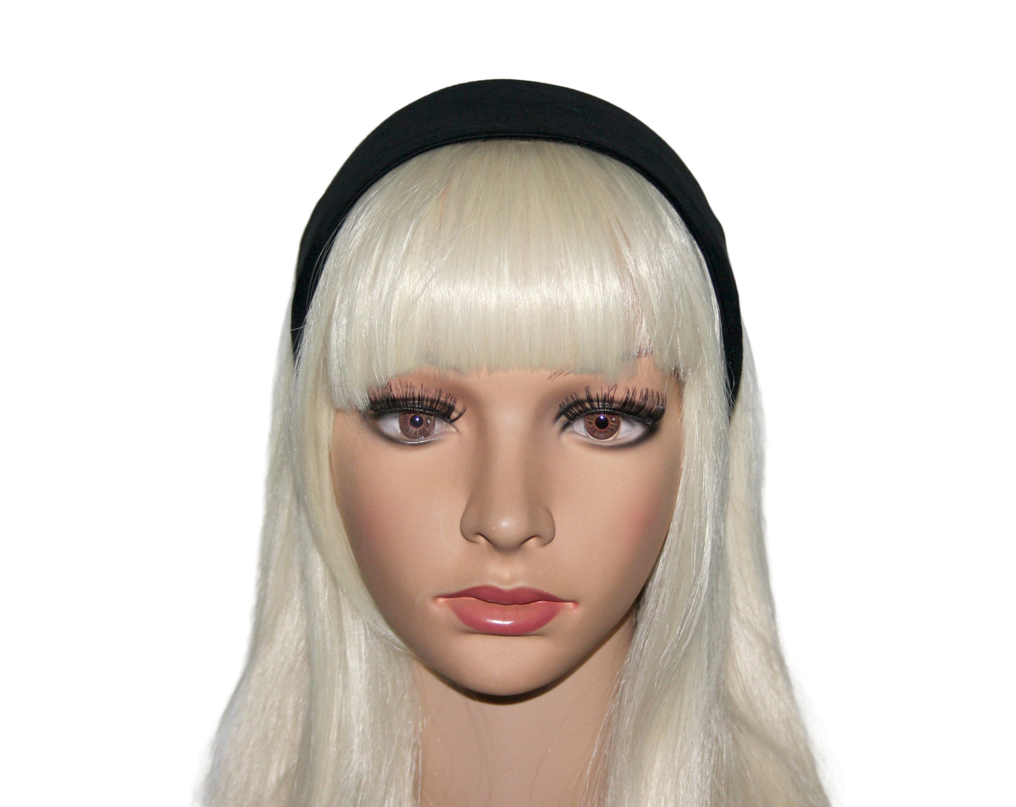 Black micro corduroy headband Flat hairband scarf