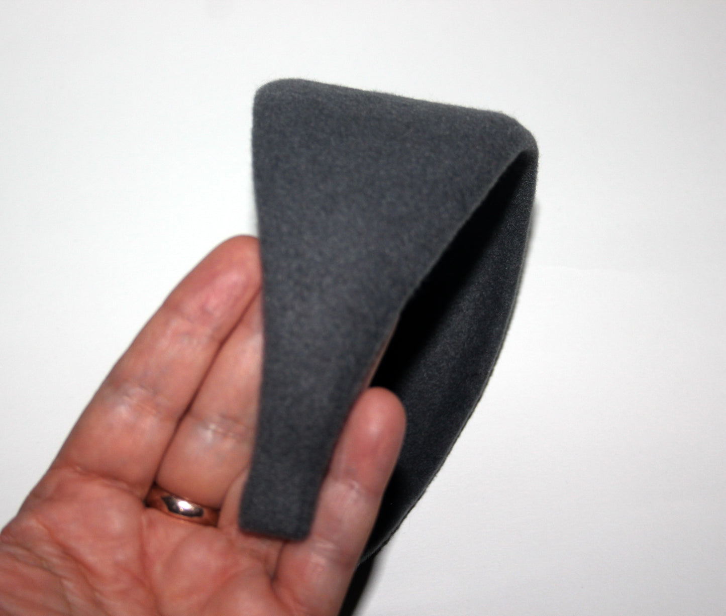 Gray felted headband Warm head scarf Handmade head corver Preppy head accessory, plastic free
