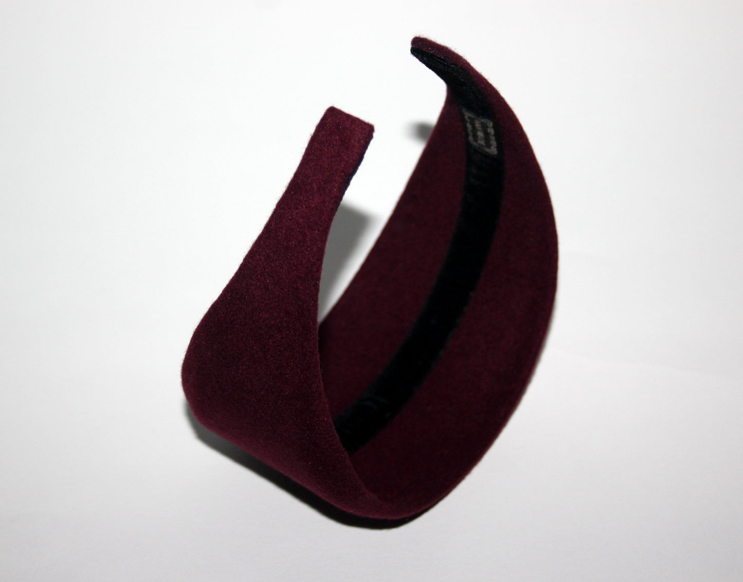 Dark Maroon felted headband Warm head scarf Handmade head corver Preppy head accessory, plastic free