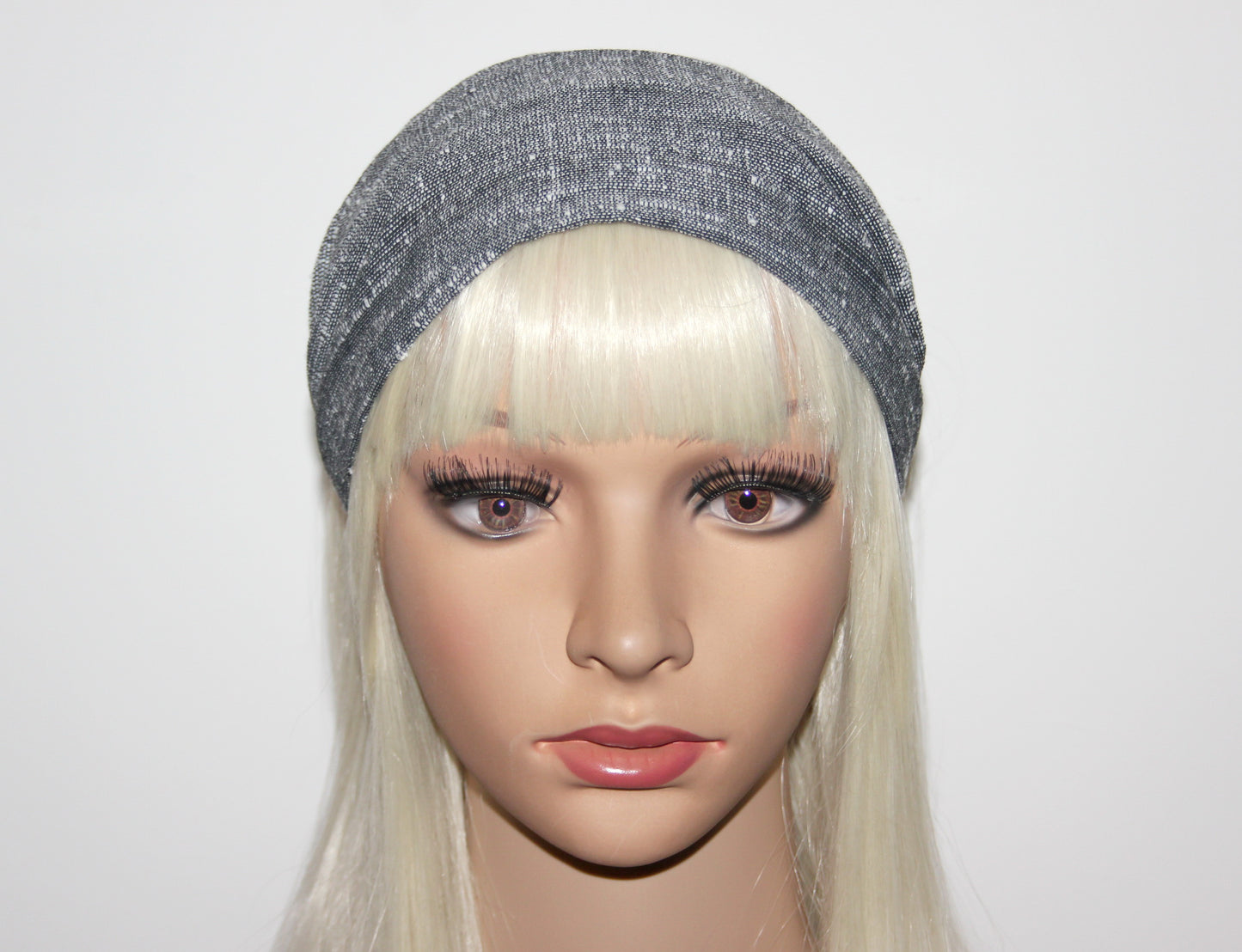 Retro headband bandana Black & White Handloom hippie head scarf