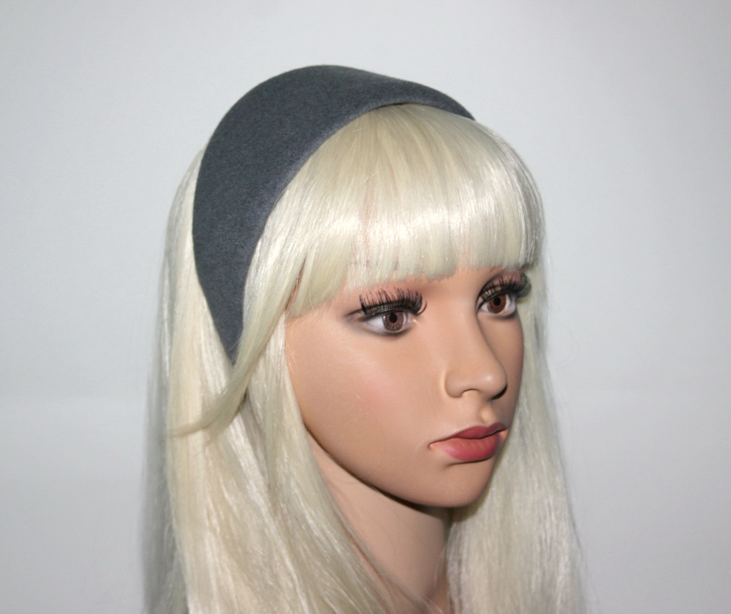 Gray felted headband Warm head scarf Handmade head corver Preppy head accessory, plastic free