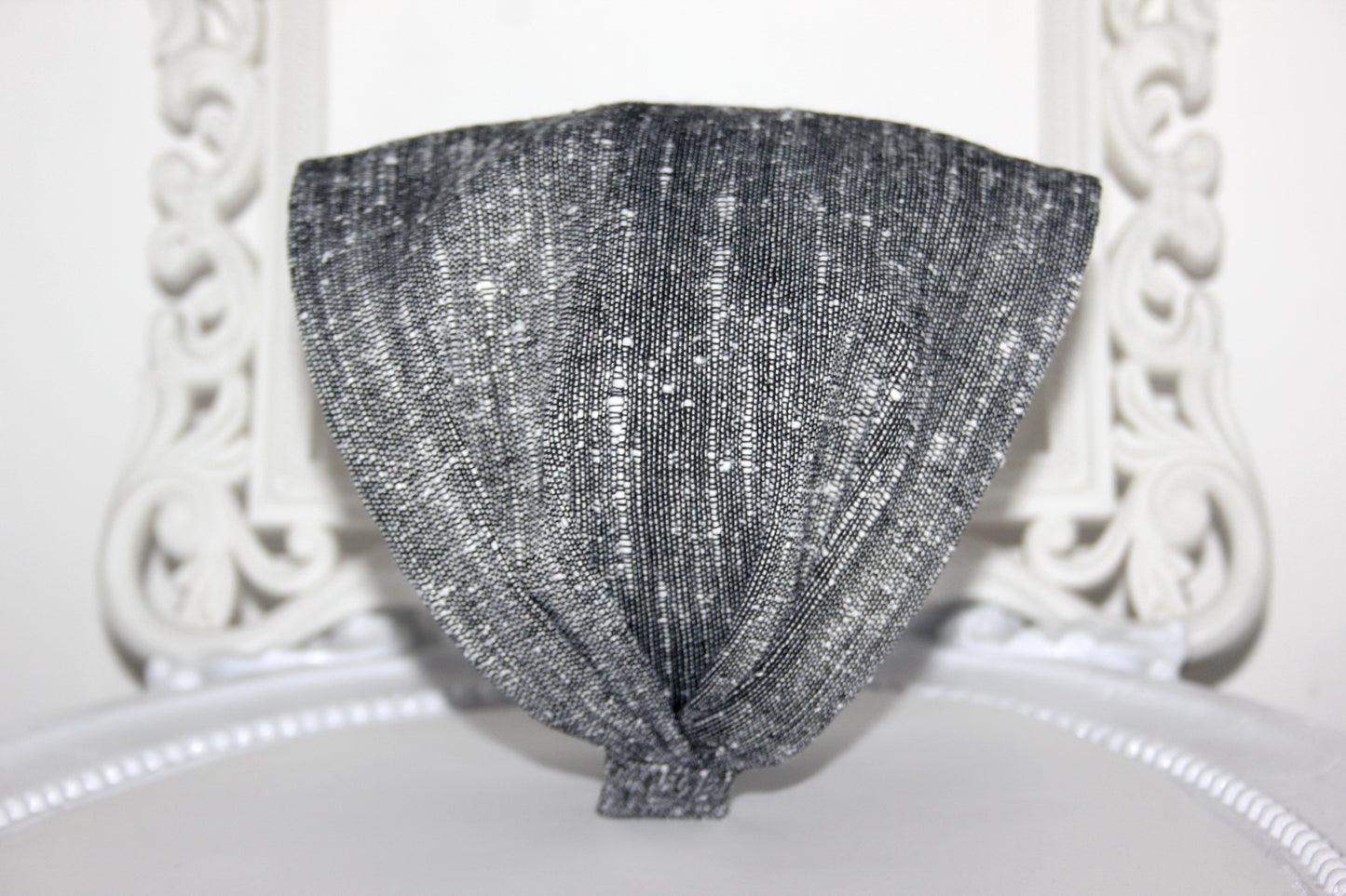 Retro headband bandana Black & White Handloom hippie head scarf