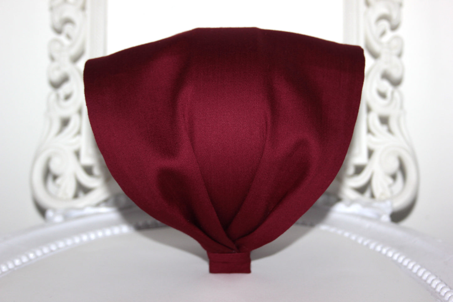 Dark Red headband scarf Cotton satin bandana