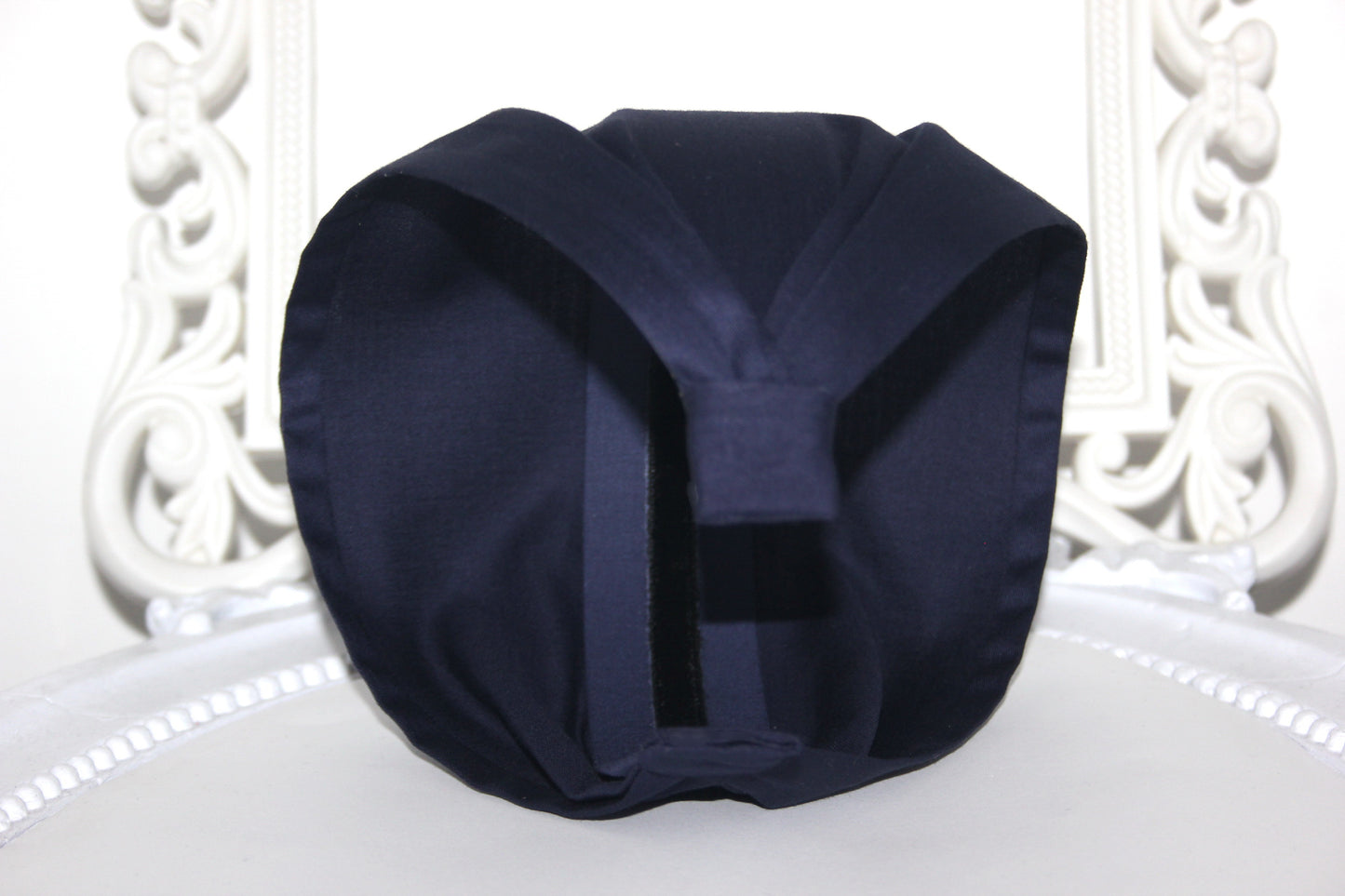 Dark Blue bandana Wide Cotton satin fabric hairband Alopecia head scarf