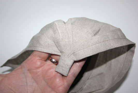 Natural linen kerchief Undyed triangle bandana headband Hippie hairband