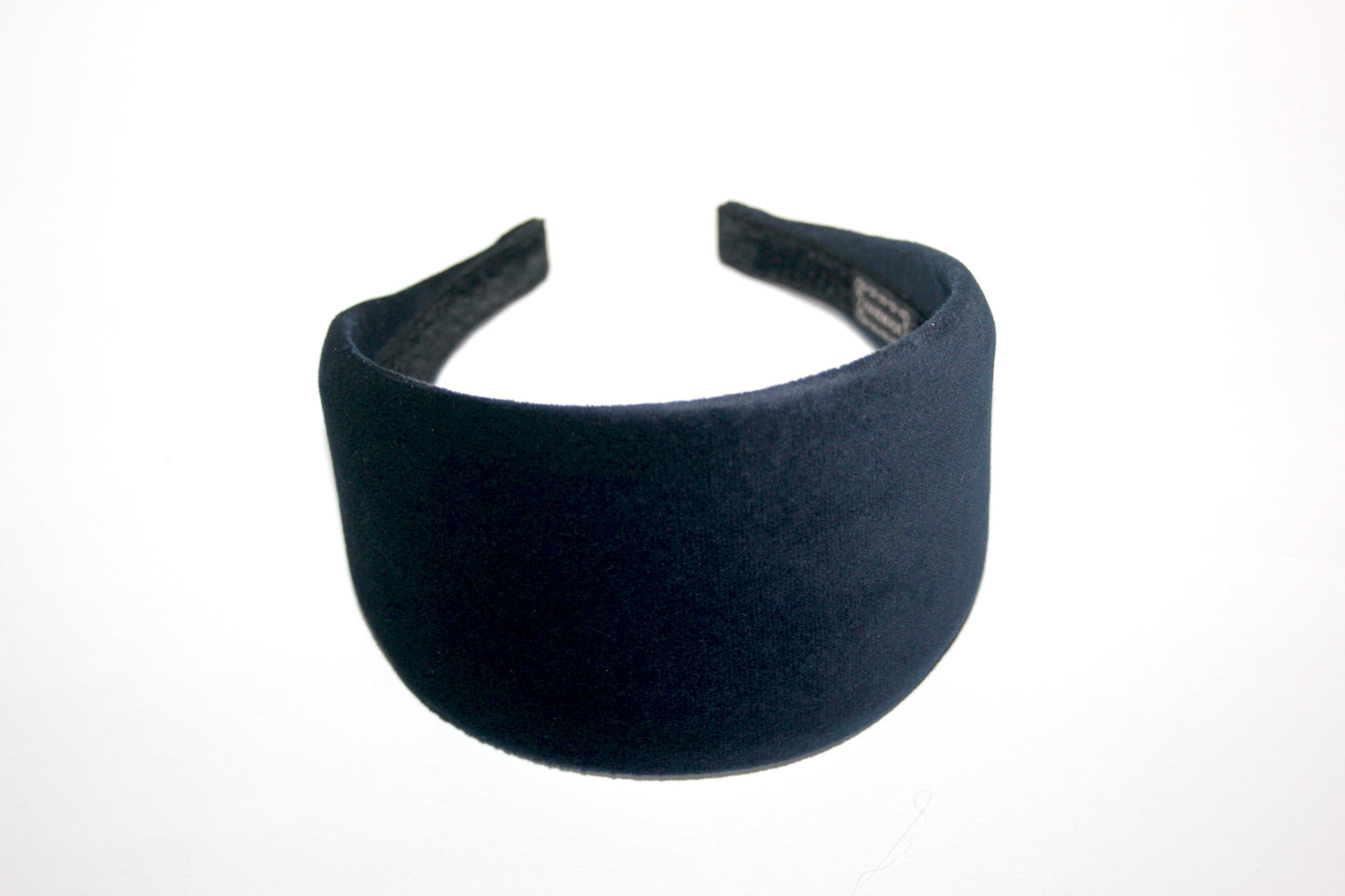 Dark Blue cotton velvet headband for women, from narrow to extra wide hairband, plastic free
