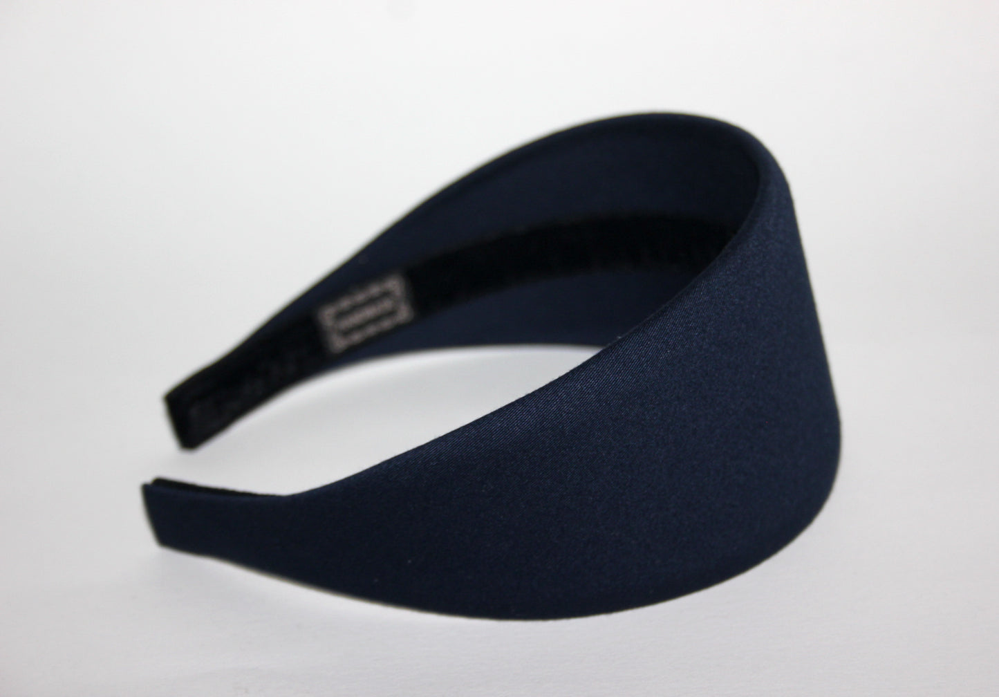 Dark Blue fabric headband Wide head cover for women Waldorf style, plastic free