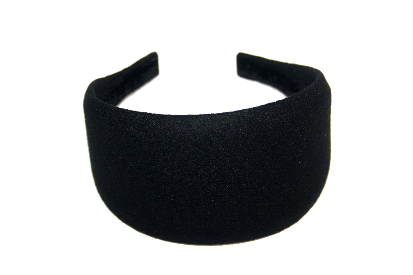 Wool flannel headband Black warm head scarf Extra wide head cover, plastic free