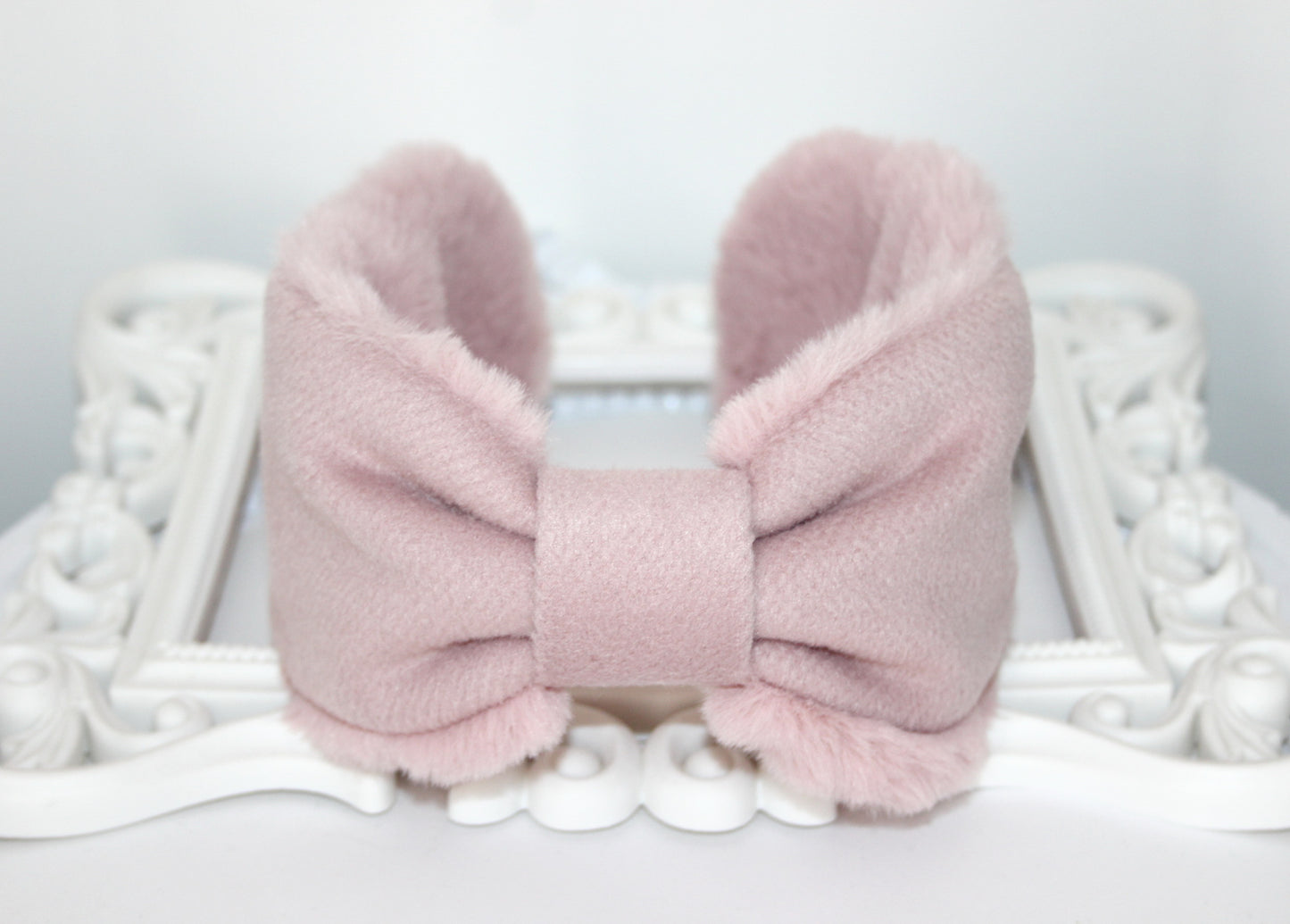 Pale Pink earmuffs women faux fur earmuffs ear warmer headband turban