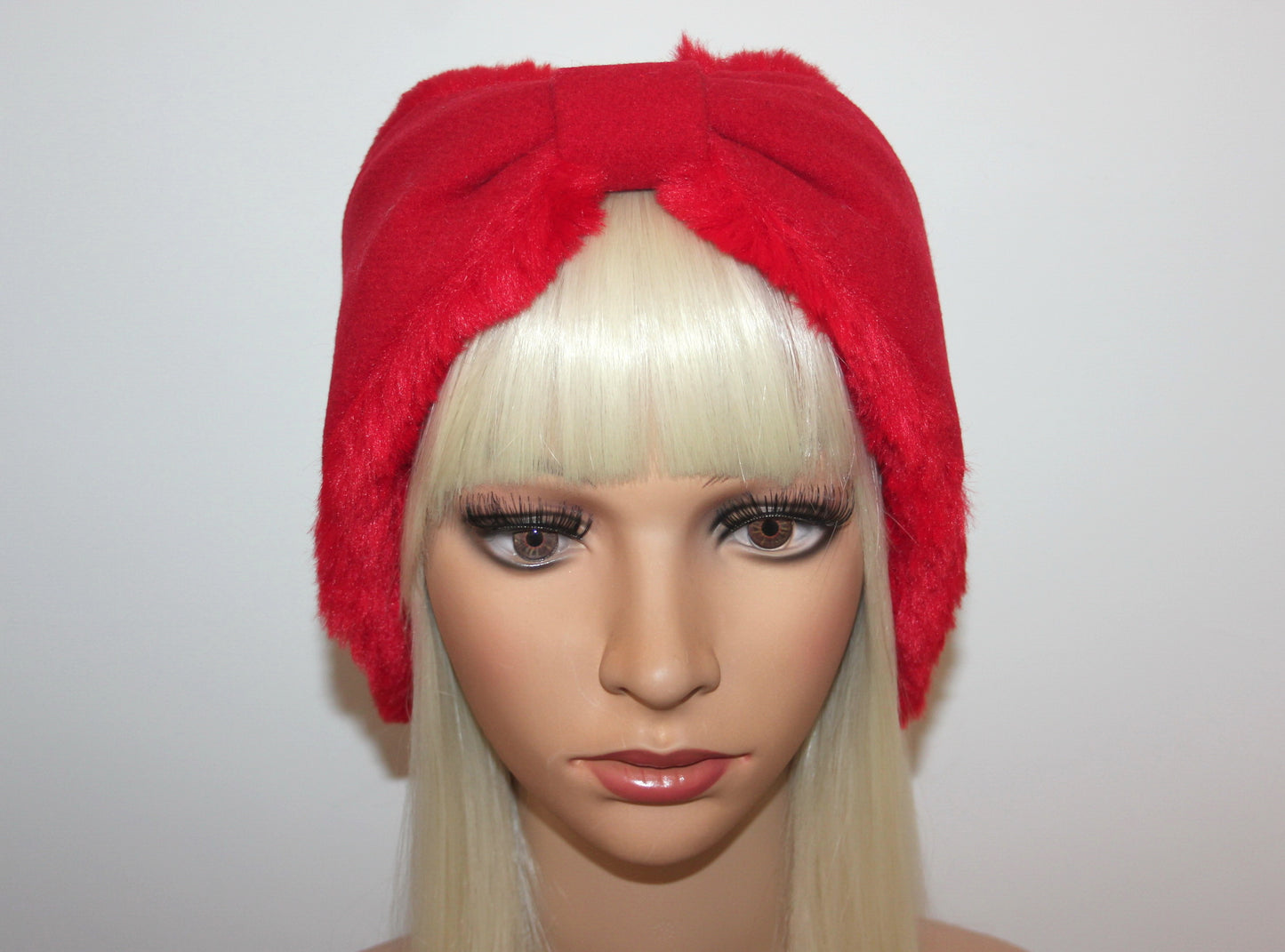 Red earmuffs Women ear warmer Comfy headband turban