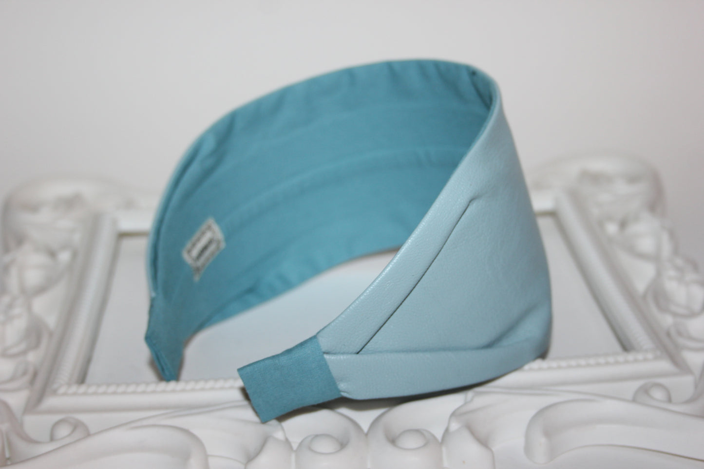Light Turquoise leather headband scarf spring/autumn hairband