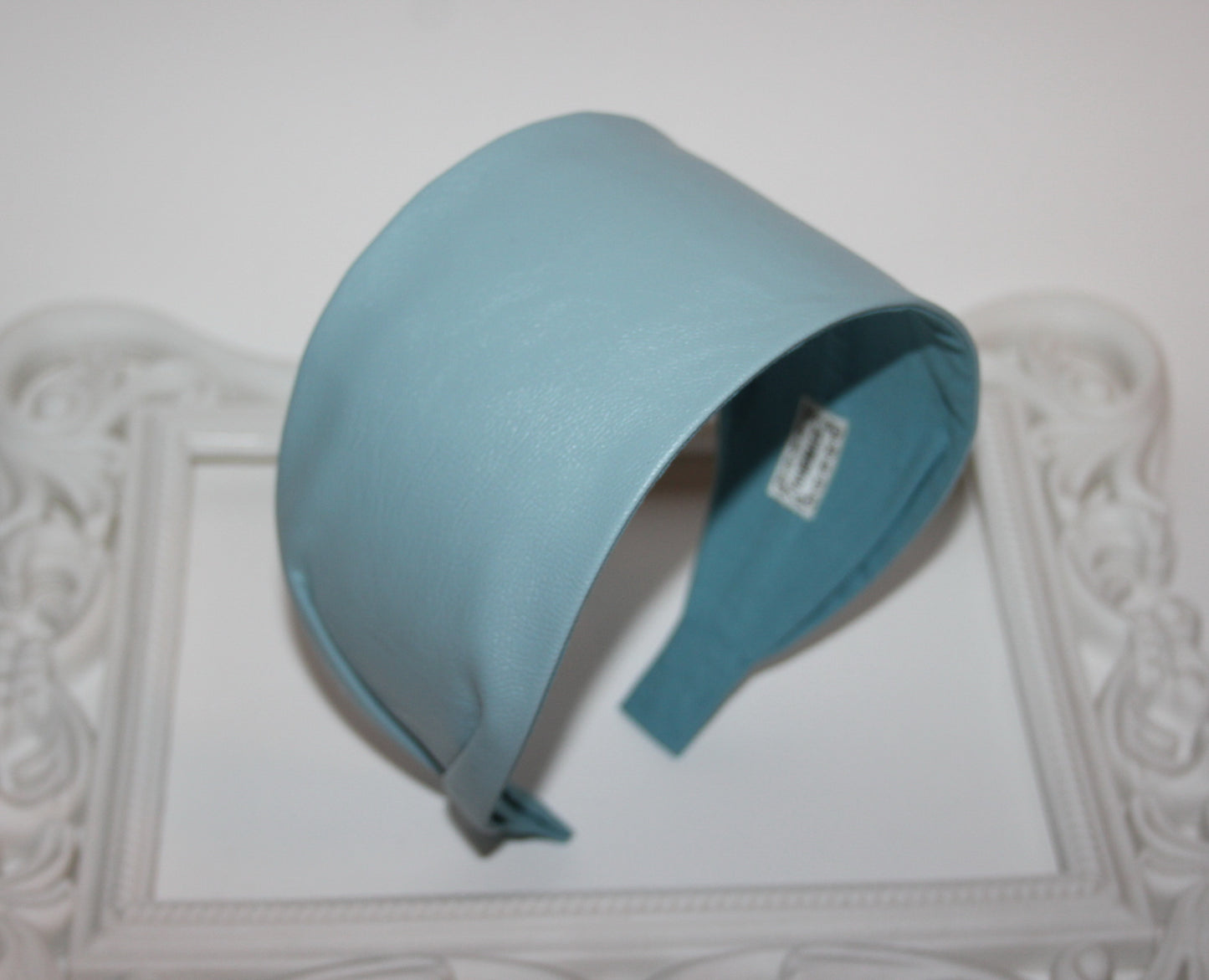 Light Turquoise leather headband scarf spring/autumn hairband