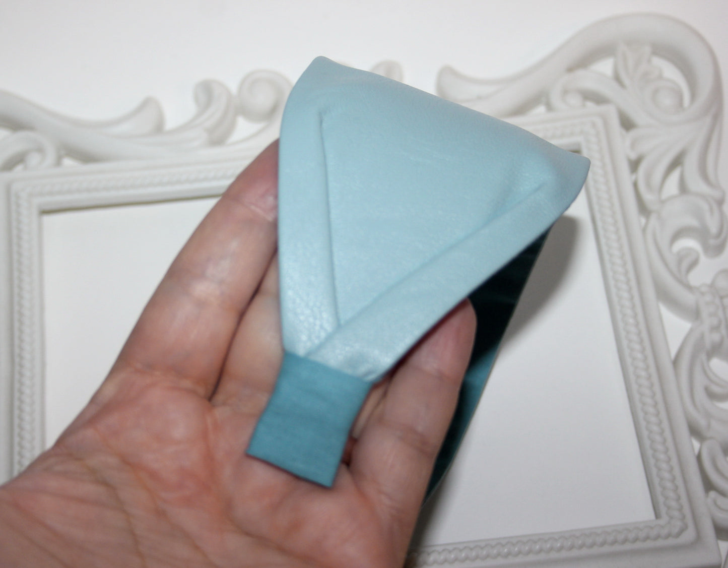 Light Turquoise leather headband scarf spring/autumn hairband