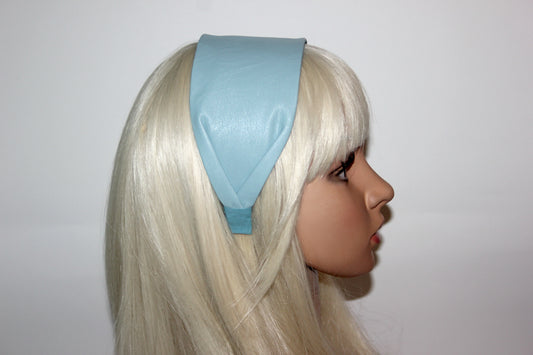 Light Turquoise leather headband scarf spring/autumn hairband
