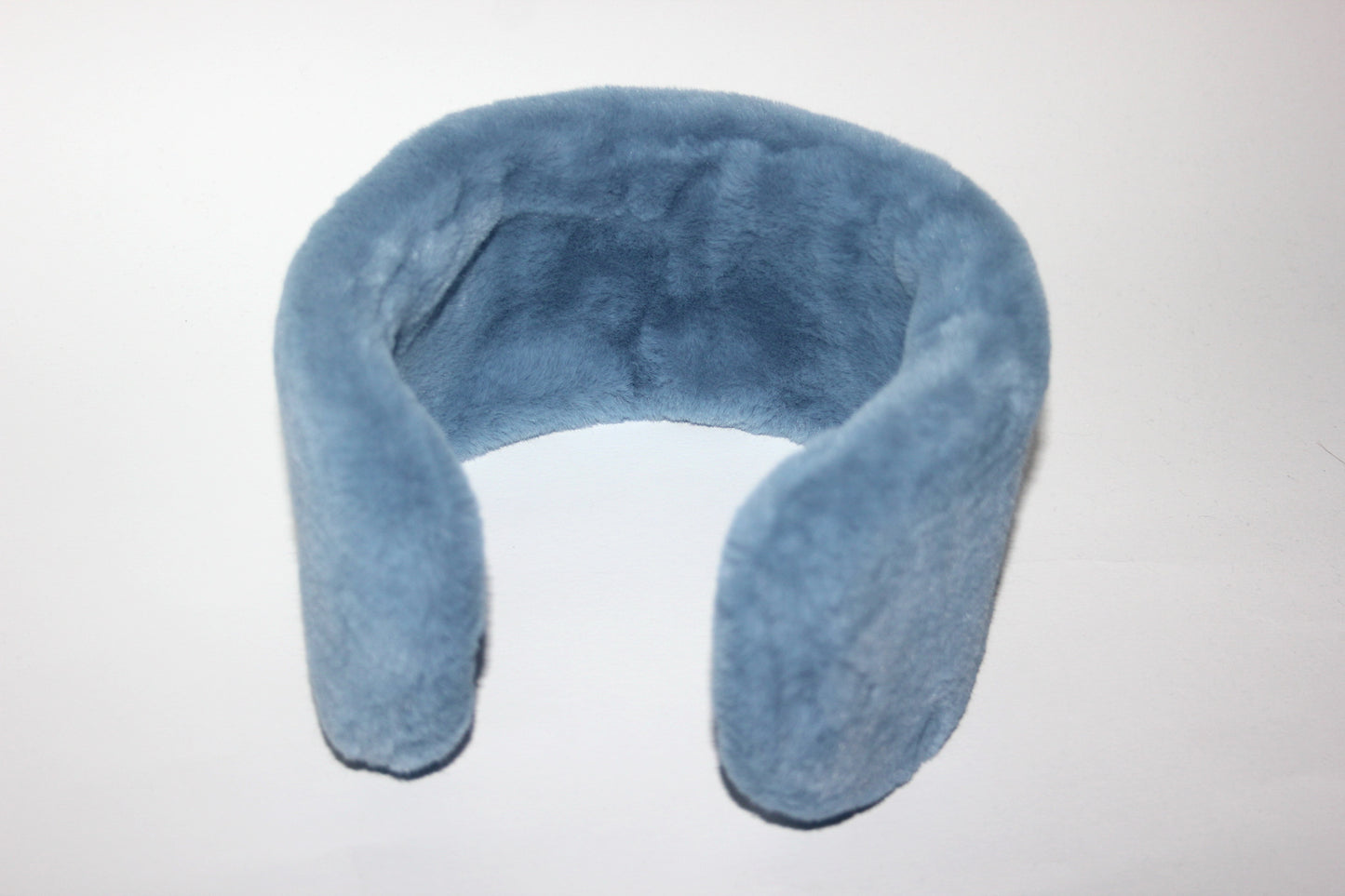 Light Azure earmuffs Rabbit faux fur headband turban Skiing headphones for women