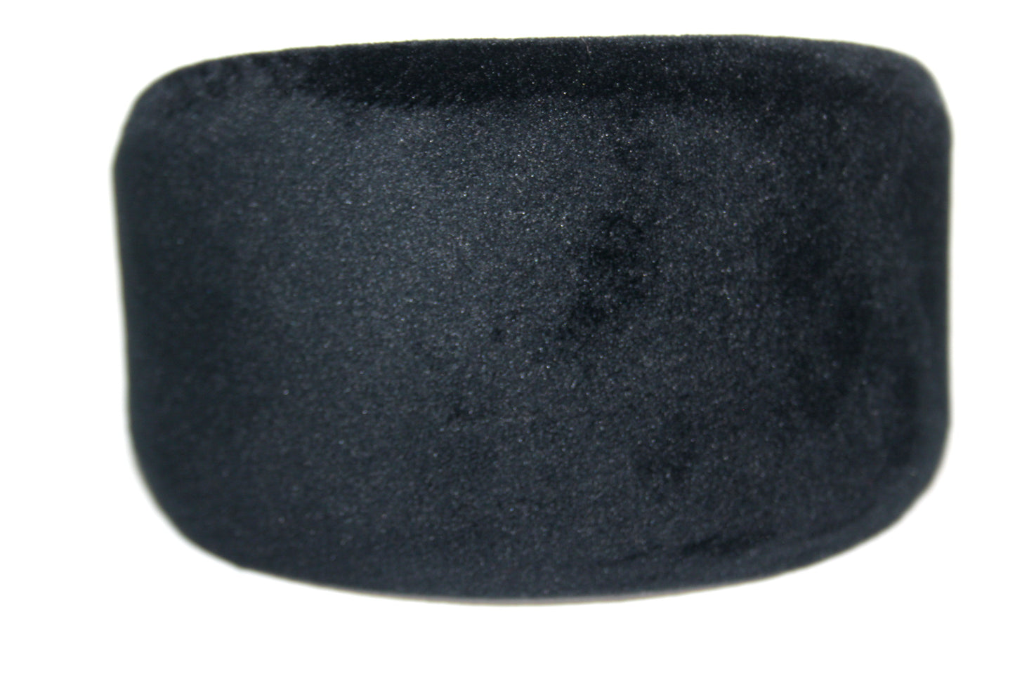 Black poly velvet headband for women, wide hairband, plastic free