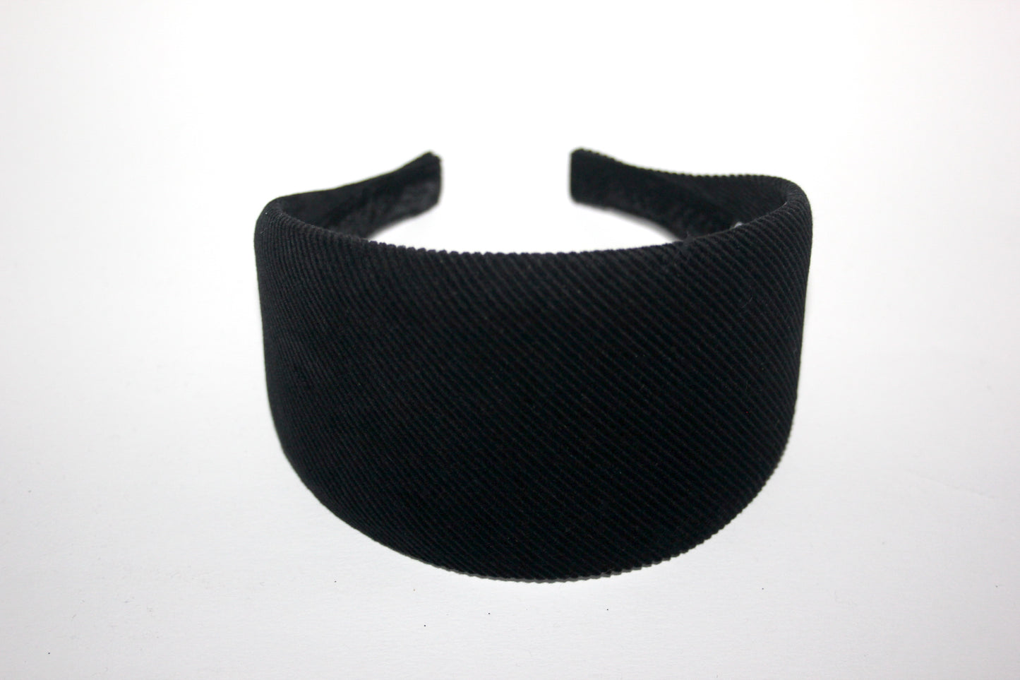 Black medium corduroy velvet headband, cotton velvet hairband, plastic free