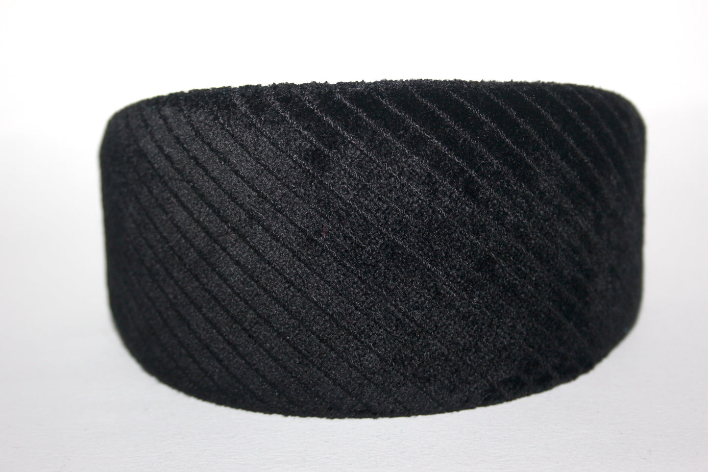 Black Large corduroy velvet cotton headband, plastic free
