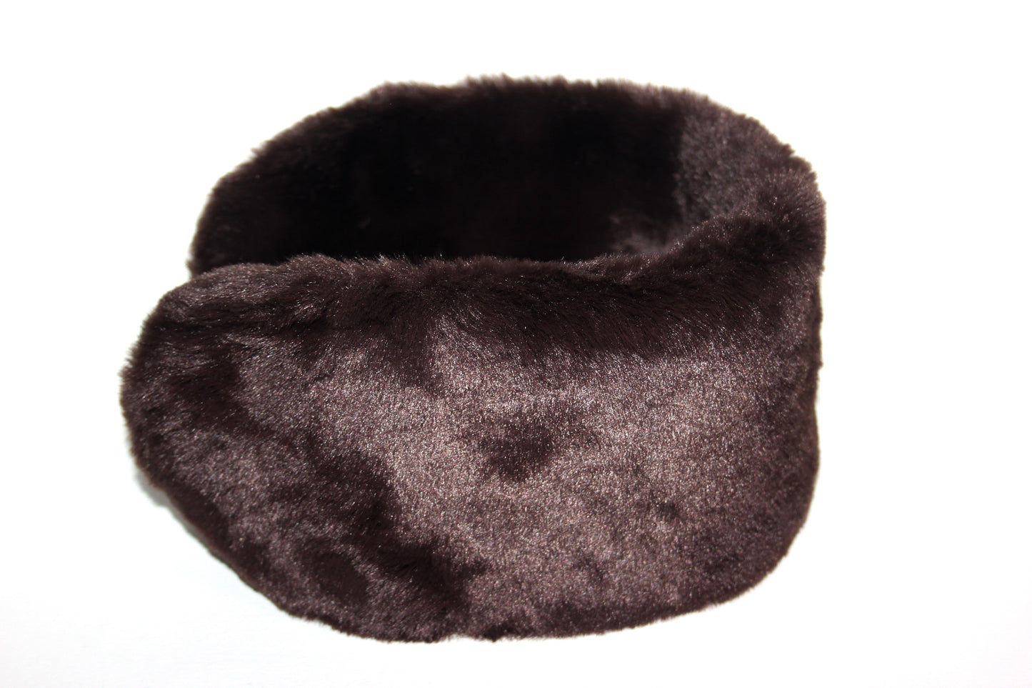 Dark Brown earmuffs Rabbit faux fur headband turban Skiing headphones for women