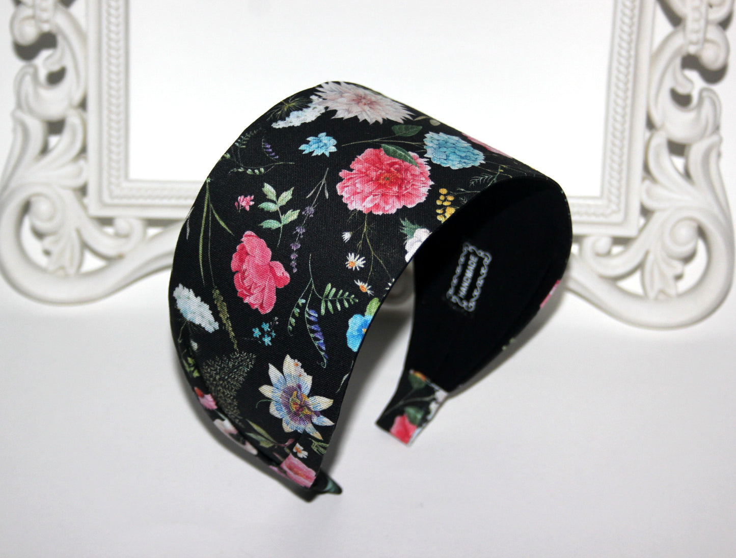 Garden flower print headband Boho fabric head scarf
