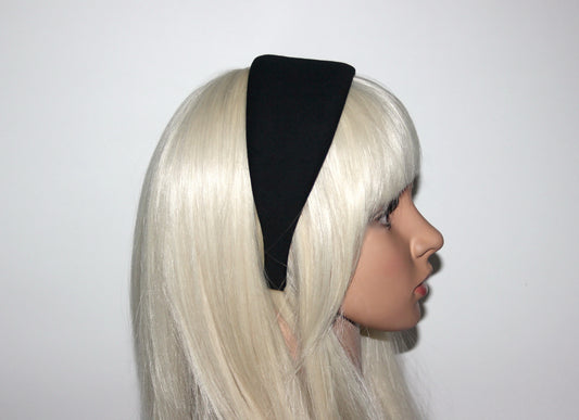 Black Cotton headband wide hairband for women