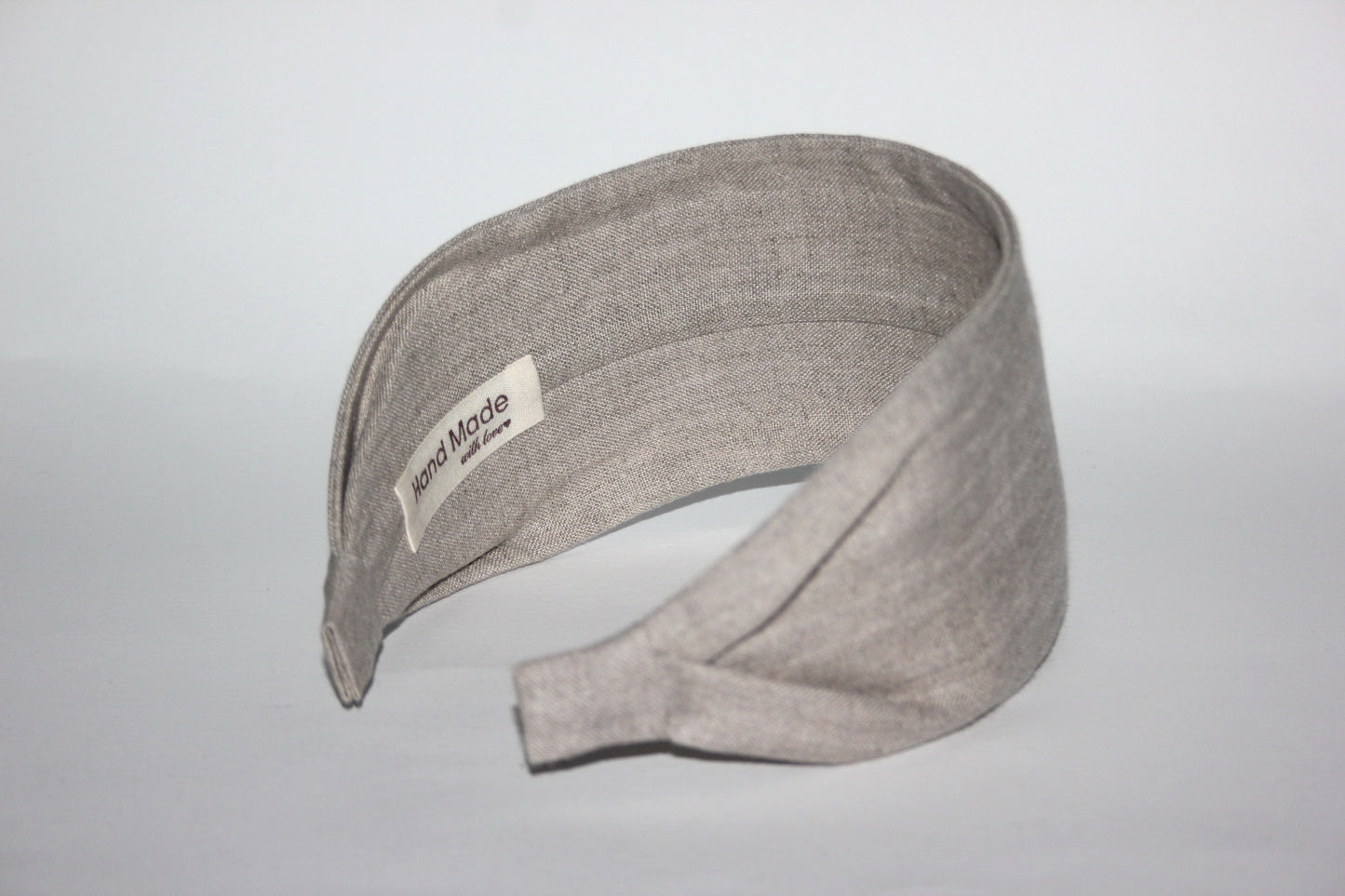 Natural linen headband for women Undyed head scarf